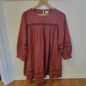 ❌SOLD❌ARITZIA NWT CARMELA BURGUNDY BOHO SHORT DRESS